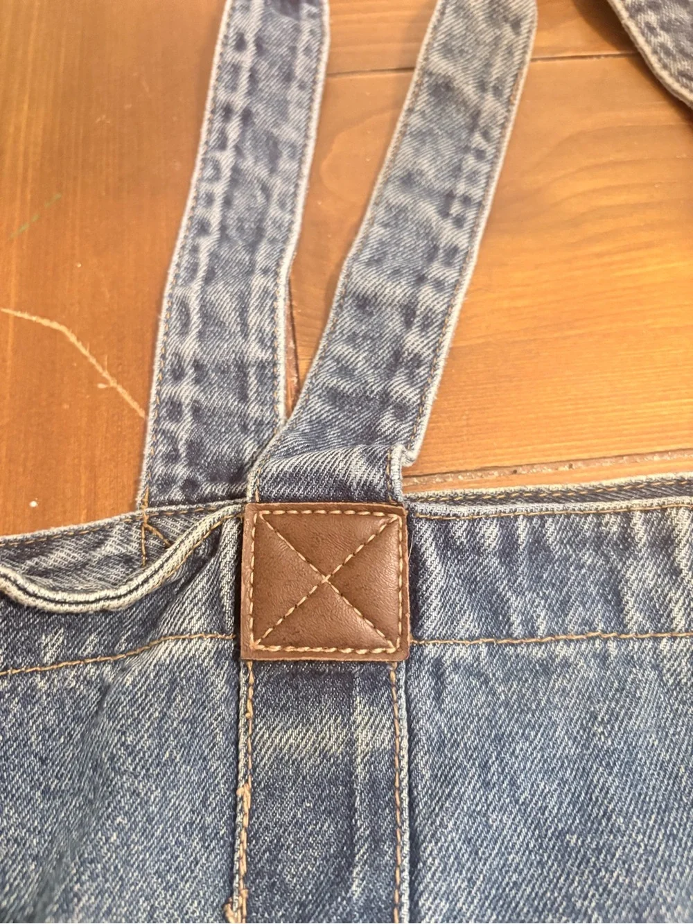 Blue Denim Tote Bag with Front Pocket